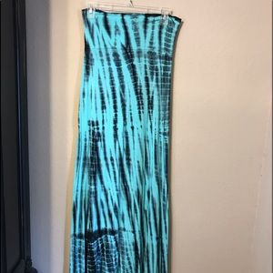 Blue & Black Tie Dye Skirt